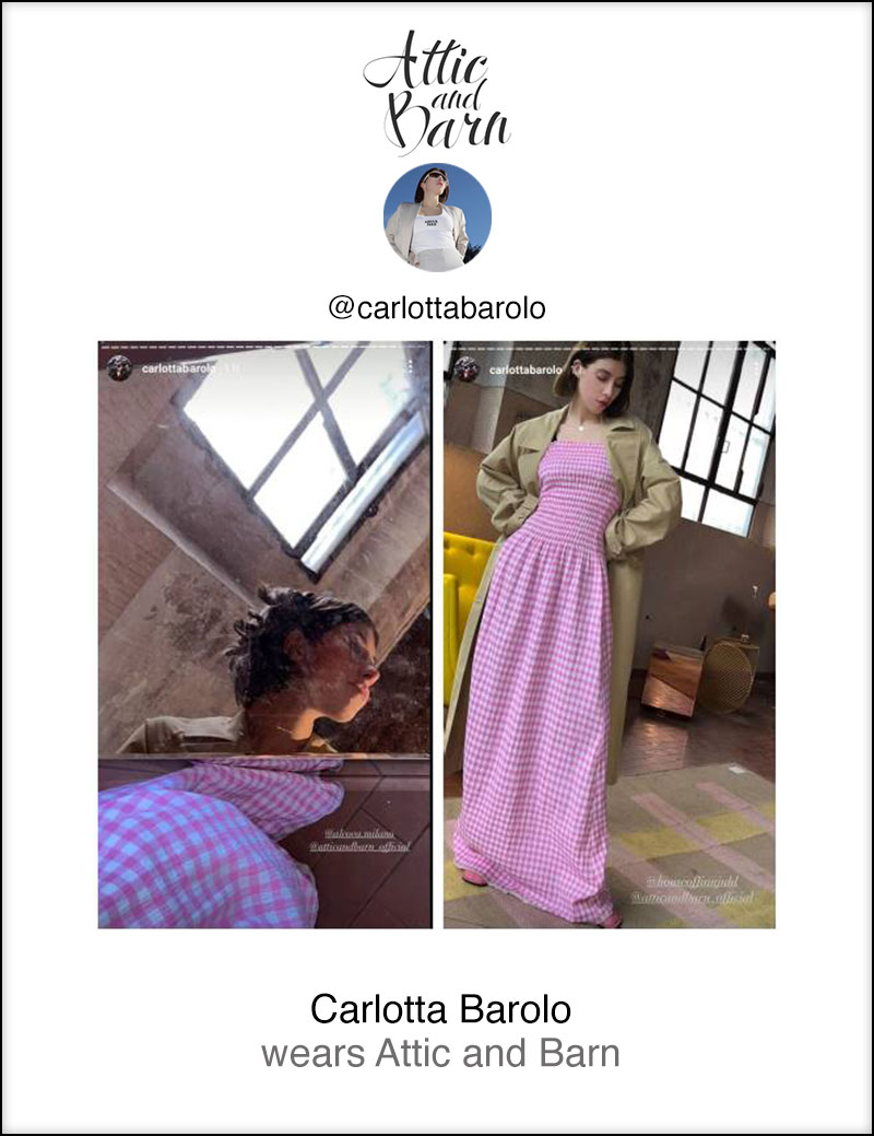 Carlotta Barolo wears Attic & Barn